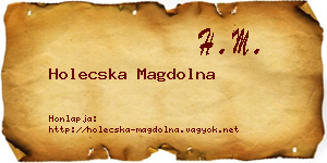Holecska Magdolna névjegykártya