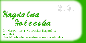 magdolna holecska business card